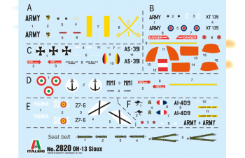 Сборная модель Вертолет OH-13 Sioux Korean War