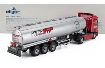 RENAULT T480 Tanker Truck Premat Transports (2021), Red Silver