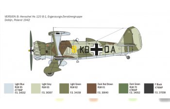 Сборная модель Самолет Henschel Hs 123