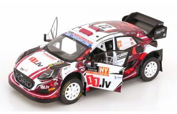 FORD Puma Rally1 Team M Sport Ford Wrt №22 7th Rally Latvia (2024) Martin Sesks - Renars Francis, White Red Black