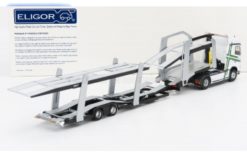 VOLVO FH4 500 TRUCK CAR TRANSPORTER (2020), WHITE GREEN SILVER