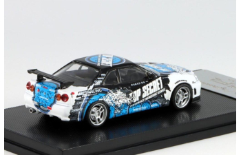 NISSAN Skyline GT-R R34 V-Spec Top Secaet, blue/white/black