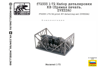 Набор деталировки КВ (Прямая печать, ZVEZDA)