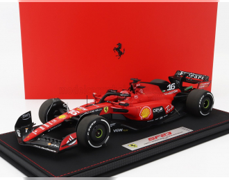 FERRARI F1 Sf-23 Team Scuderia Ferrari №16 4th Singapore Gp 2023 Charles Leclerc - Con Vetrina - With Showcase, Red Black