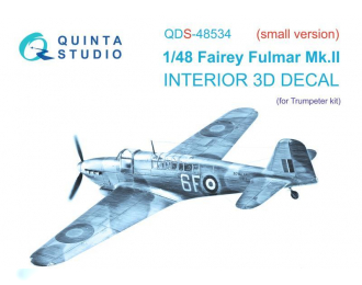 3D Декаль интерьера кабины Fairey Fulmar Mk.II (Trumpeter) (малая версия)