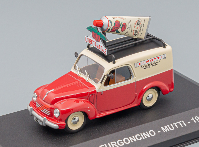 FIAT 500c Furgoncino Van Mutti (1954), Red Cream