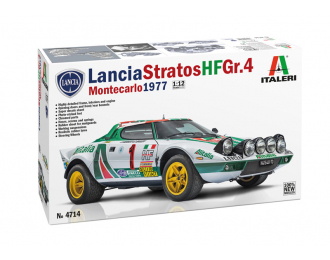 Сборная модель LANCIA Stratos Hf Alitalia Gr.4 (night Version) №1 Winner Rally Montecarlo (1977) Sandro Munari - Silvio Maiga + Stratos Hf Street Version 1974