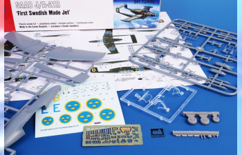 Сборная модель SAAB J/A-21R ‘First Swedish Made Jet’