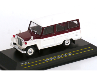 MITSUBISHI Jeep J30 (1961), dark red / white