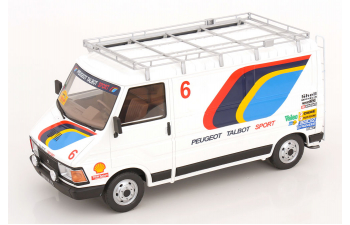 PEUGEOT TDC Rally Set mit 3 Modellen Citroen C35 Peugeot 205 GTI Trailer, Fauchille/Saby (1986)