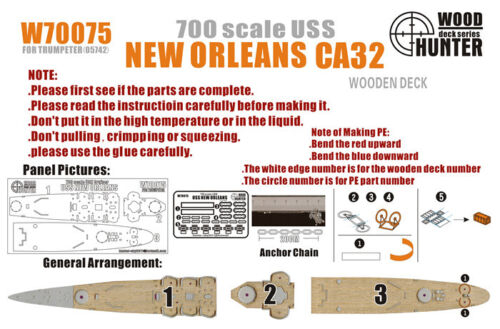 Набор деталей WWII USS New Orleans CA32