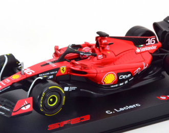 FERRARI F1 Sf-23 Team Scuderia Ferrari №16 Season (2023) Charls Leclerc - With Pilot And Showcase - Exclusive Carmodel, Red Black
