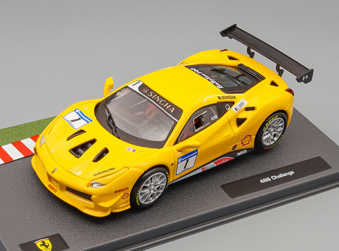 FERRARI 488 Gt3 3.9l Turbo V8 №1 Challenge (2017), Yellow