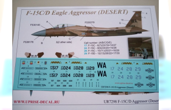 Декаль для F-15С/D, Aggressor (Desert)