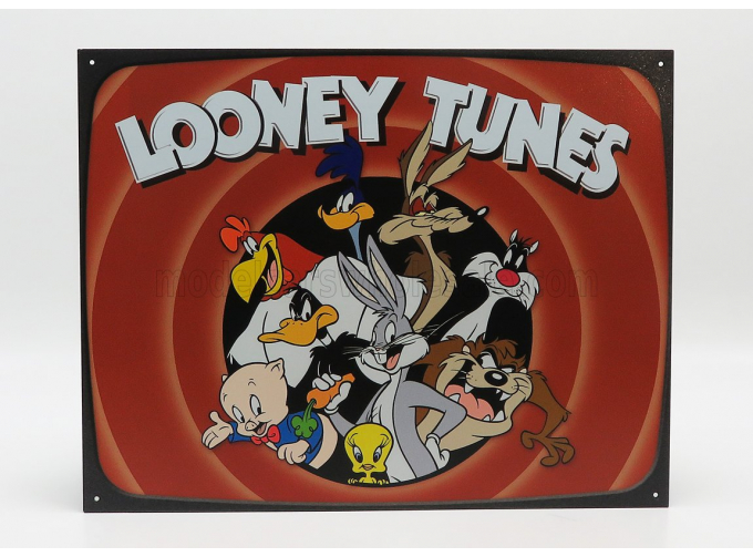 ACCESSORIES Metal Plate - Looney Tunes Family, Red Brown