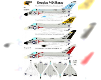 Декаль Douglas F4D Skyray - 4 marking options: VF-23, VF-74, VF-162, VF-213