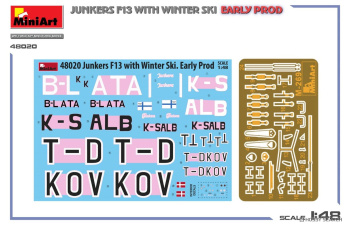 Сборная модель JUNKERS F13 Airplane With Winter Ski 1925