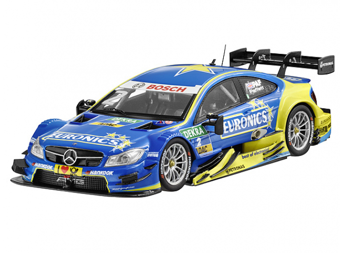 MERCEDES-BENZ AMG C 63 DTM Гэри Паффетт Команда Euronics, blue / yellow