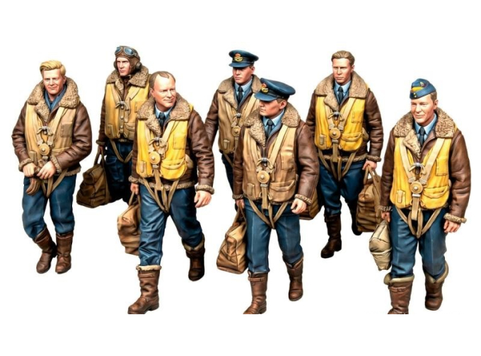 Экипаж бомбардировщика R.A.F WWII (7 фигур)
