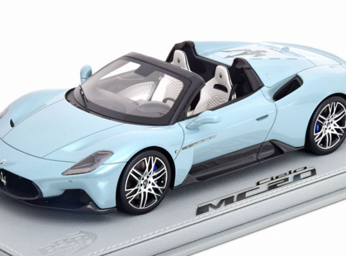 MASERATI Mc20 Cielo Spider (2020) - Con Vetrina - With Showcase, Acquamarina - Light Blue Met