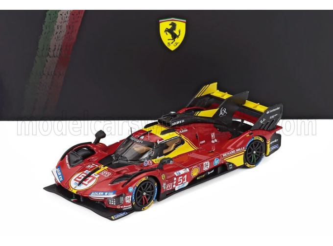 FERRARI 499p 3.0l Turbo V6 Team Ferrari Af Corse №51 3rd 24h Le Mans (2024) Alessandro Pier Guidi - James Calado - Antonio Giovinazzi, Red