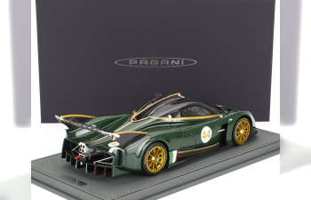 PAGANI Huayra R №44 Racing (2021) - Con Vetrina - With Showcase, Verde Smeraldo - Green Carbon