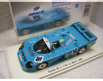 TOYOTA 86 C, 36 LM 1986 G. Lees - G. Nakajima - M. Sekiya, blue