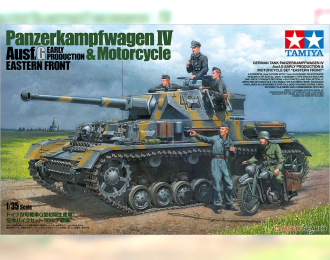 Сборная модель German Tank Panzerkampfwagen IV Ausf.G Early Production & Motorcycle Set "Eastern Front"