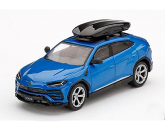 LAMBORGHINI Urus with roof box, blue metallic