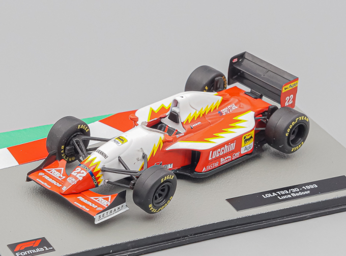 LOLA F1 T93/30 N 22 Season (1993) Luca Badoer, red / white 