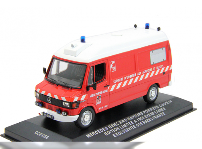 MERCEDES-BENZ 308D Van Sapeurs Pompiers Cogolin, red