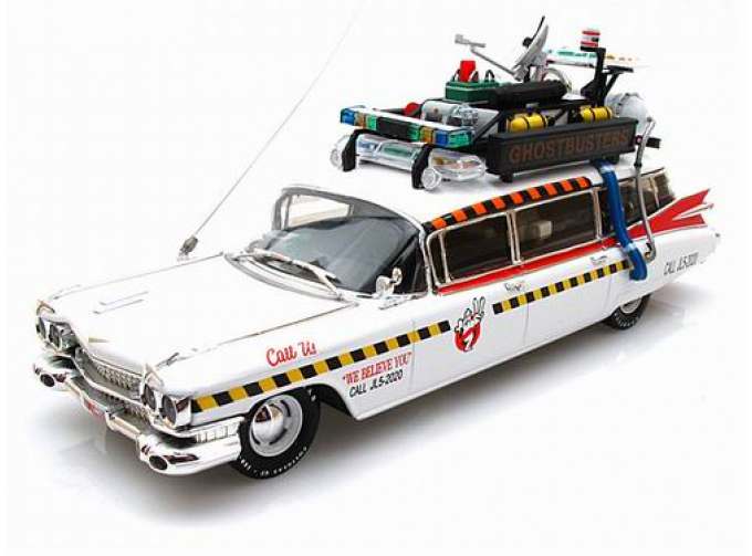 CADILLAC Ghostbusters II Serie 62 Ecto-1A Ambulance (из к/ф «Охотники за привидениями-2»), white