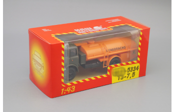 МАЗ ТЦ-7.5 Топливозаправщик "Огнеопасно", зеленый / оранжевый