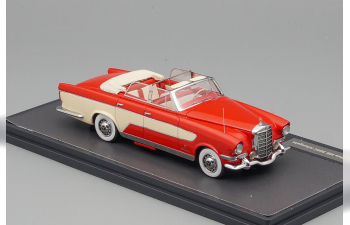 MERCEDES-BENZ Ghia 300C Allungata Cabriolet (1956), red / beige