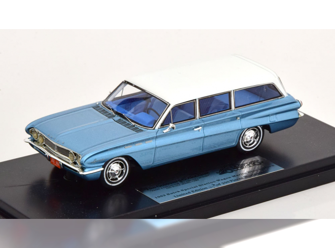 BUICK Special Station Wagon (1962), blue metallic / white