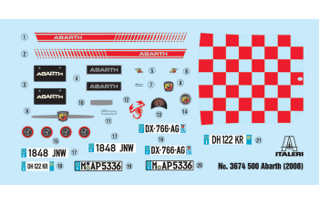 Сборная модель FIAT Nuova 500 Abarth 2008