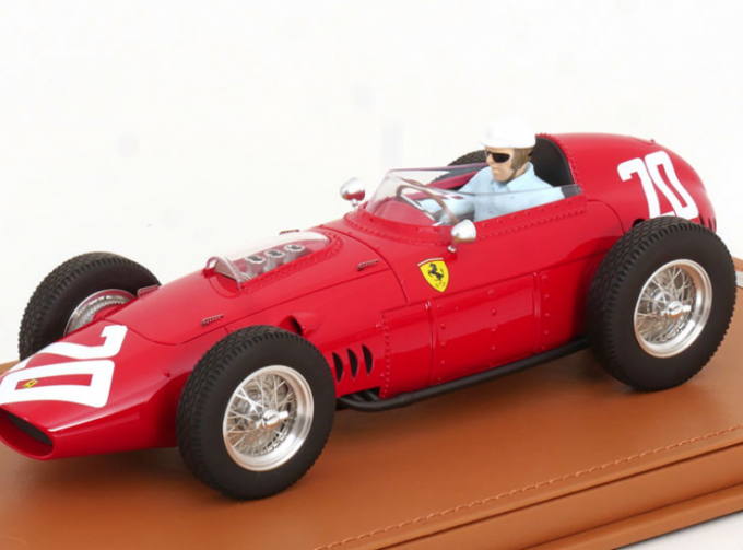 FERRARI F1 Dino 246/256 Team Scuderia Ferrari №20 Winner Monza Italy Gp (with Pilot Figure) (1960) Philip Hill, Red