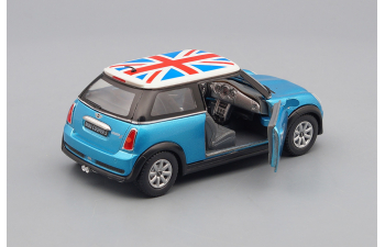 MINI Cooper S Flag Printing, blue metallic