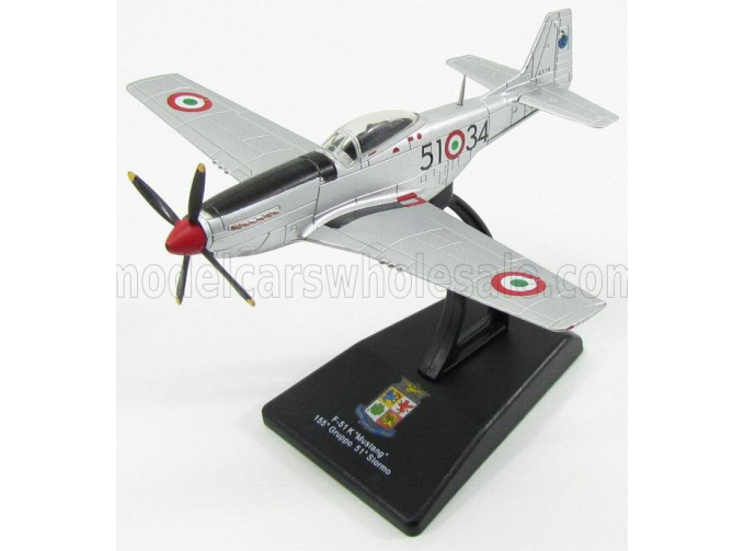 NORTH AMERICAN F51k Caccia Mustang 155th Gruppo 51th Stormo Military Airplane (1940), Silver