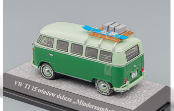 VOLKSWAGEN T1 Deluxe Bus "Mindersamba" (1959), light green / green