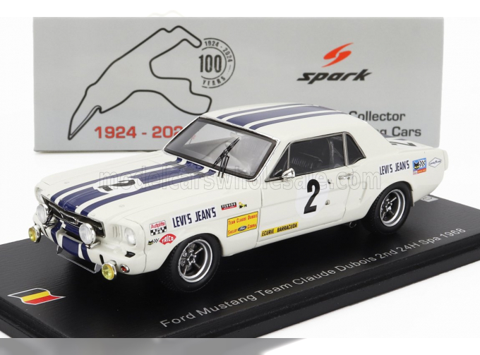 FORD Mustang Team Claude Dubois №2 2nd 24h Spa (1968) Yves Deprez - Leon Dernier (elde), White