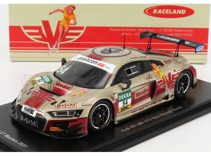 AUDI R8 Lms Gt3 Team Yaco Racing Racing №54 Adac Gt Masters Oschersleben (2021) S.Reicher - N.Siedler, Gold Red