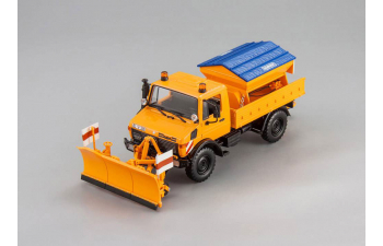 MERCEDES-BENZ Unimog 1300 L Schneepflug, orange