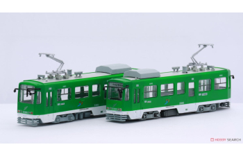 Сборная модель Sapporo City Transportation Bureau Streetcar Type 3300, 2шт