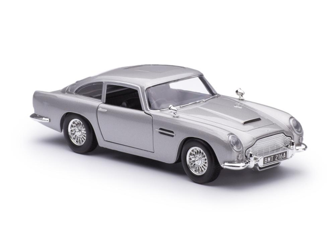 ASTON Martin DB5 James Bond 007 Goldfinger/Thunderball/Skyfall/Notime To Die серебристый (из фильмов про Джеймса Бонда)