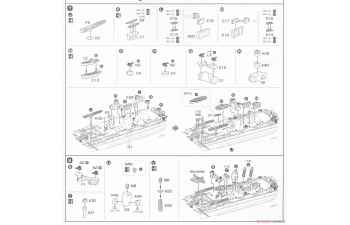 Сборная модель Японский тяжелый крейсер Chikuma Full Hull Model