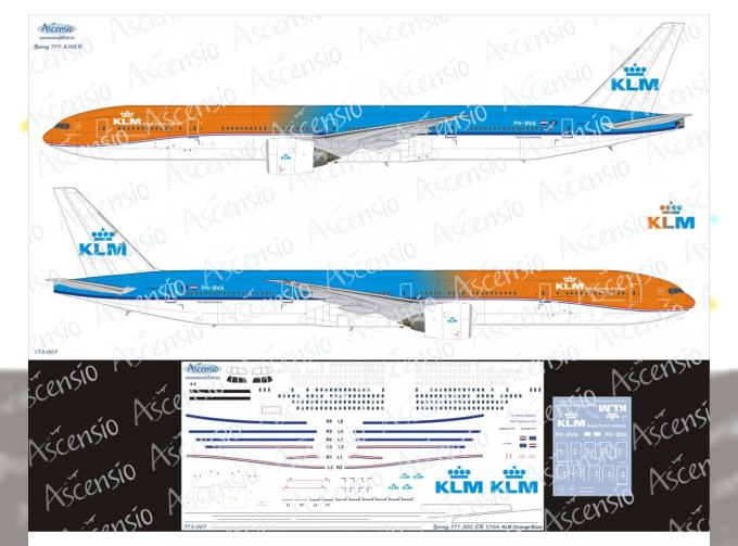 Декаль на самолет Boeing 777-300ER KLM