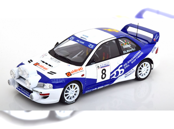 SUBARU Impreza S5 Wrc99 (night Version) №8 Rally Azimut Di Monza (2000) Valentino Rossi - C.Сassina, White Blue