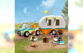 AUTOMOBILE Lego Friends - Camping Holiday - Car With Trailer Roulotte - 87 Pezzi - Pieces, Various