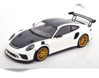 PORSCHE 911 (991 II) GT3 RS Weissach Package (2019), white/carbon-grau